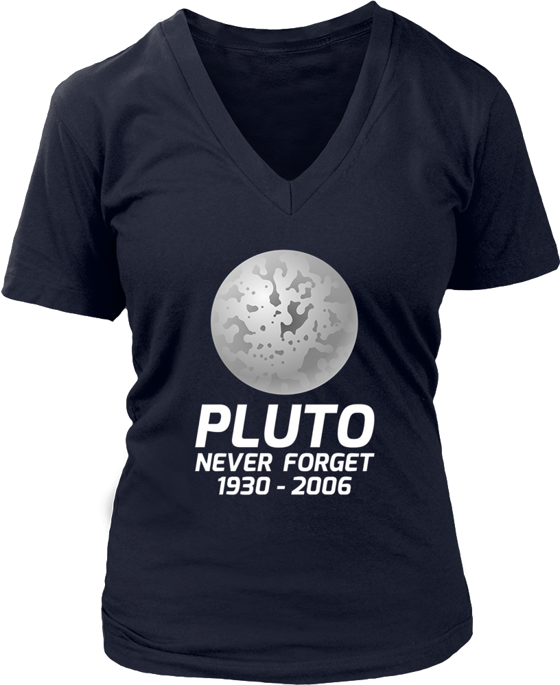 Pluto Never Forget T-shirt, Space Astronomy Dwarf Planet - Active Shirt (1000x1000), Png Download