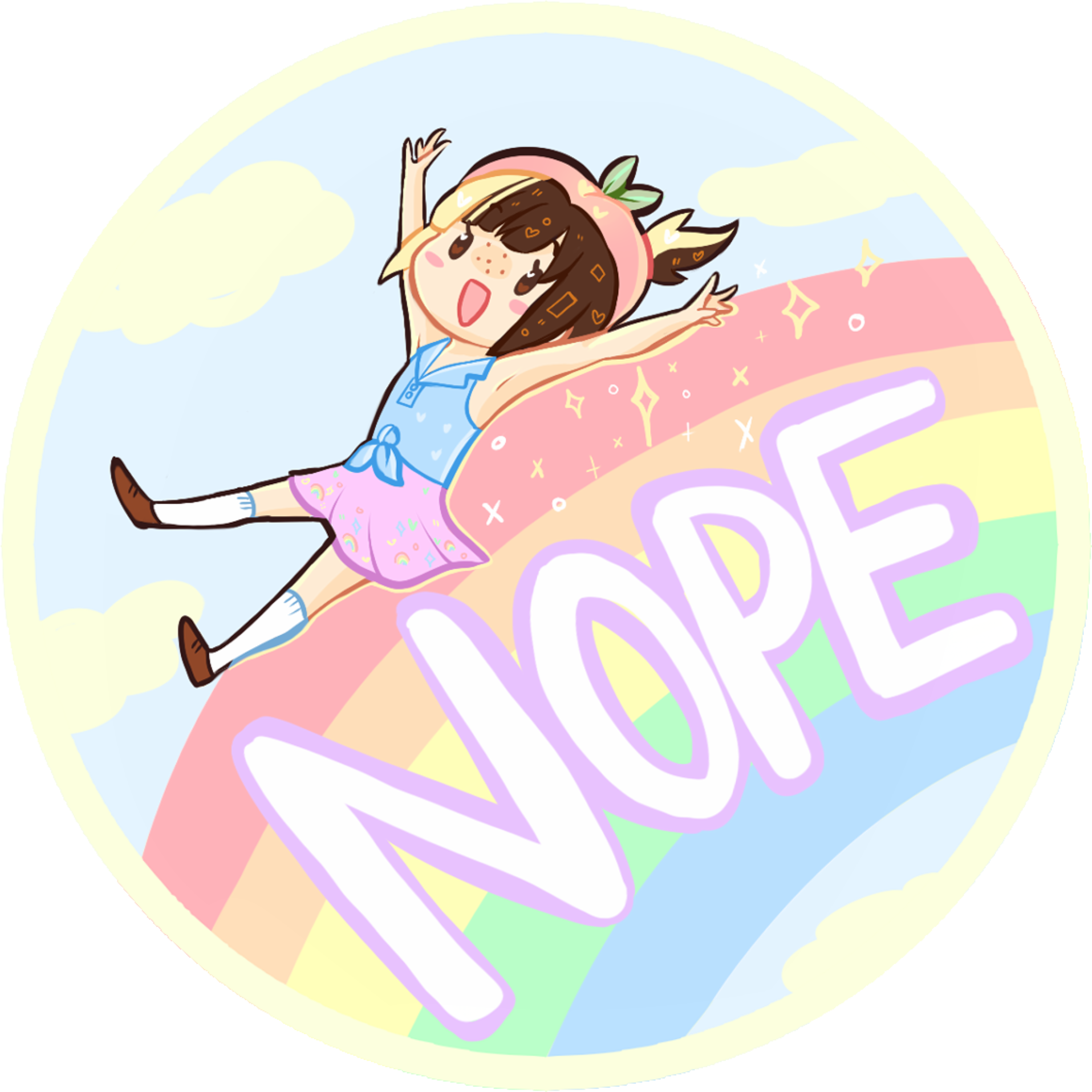 Nope Sticker Original - Illustration (2000x2000), Png Download