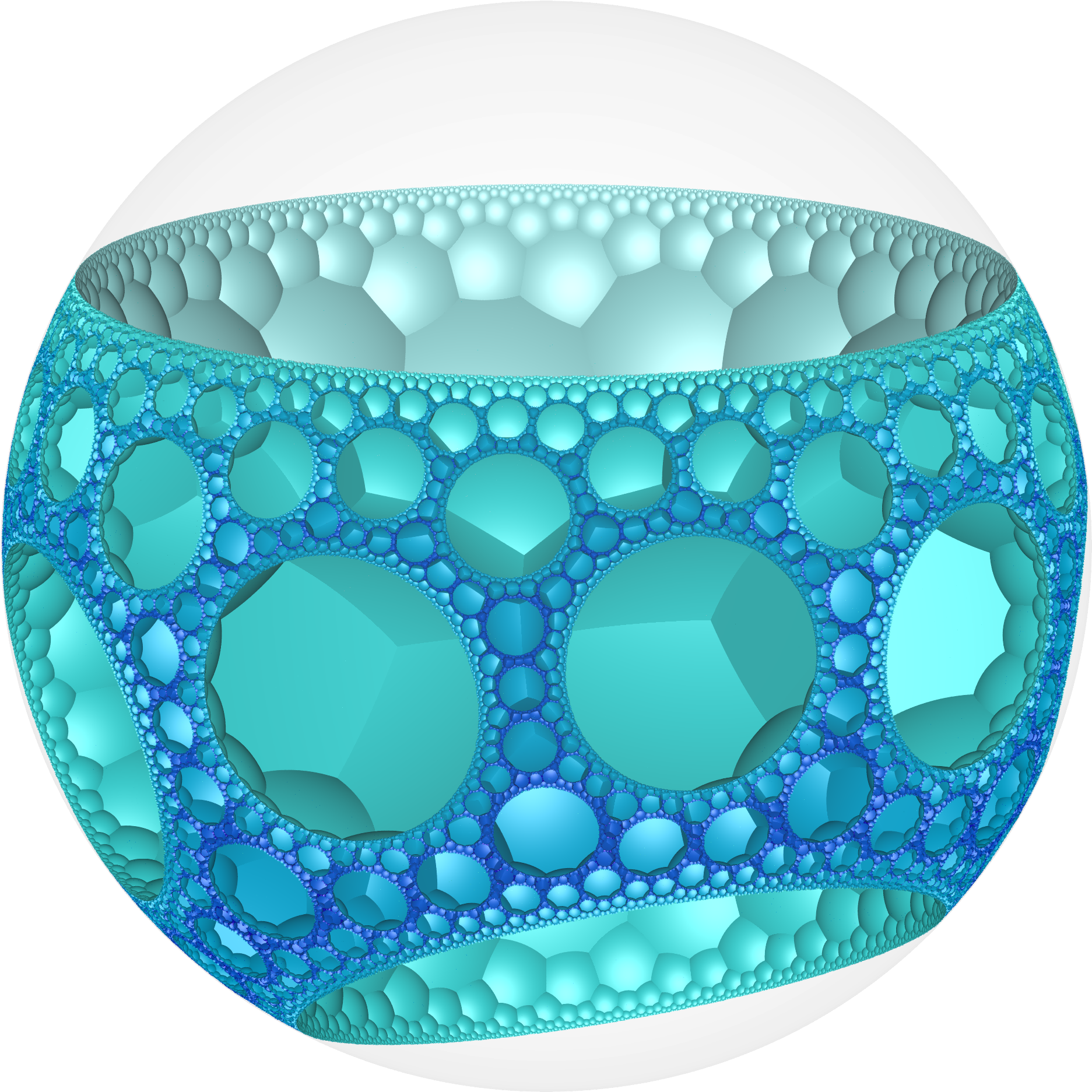Hyperbolic Honeycomb 7 3 3 Poincare - Fractal Art (2000x2000), Png Download