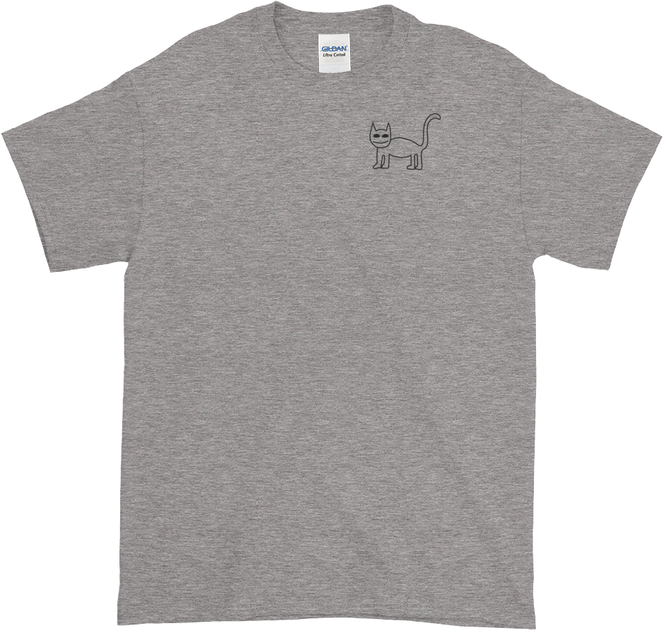 Cat Png Mockup Front Flat Sport Grey - Black Squad T Shirt (1000x1000), Png Download
