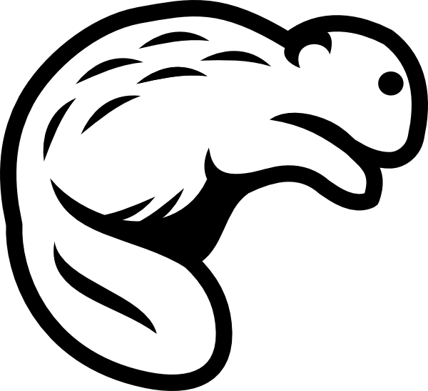 Beaver Png - Beaver Outline (600x547), Png Download