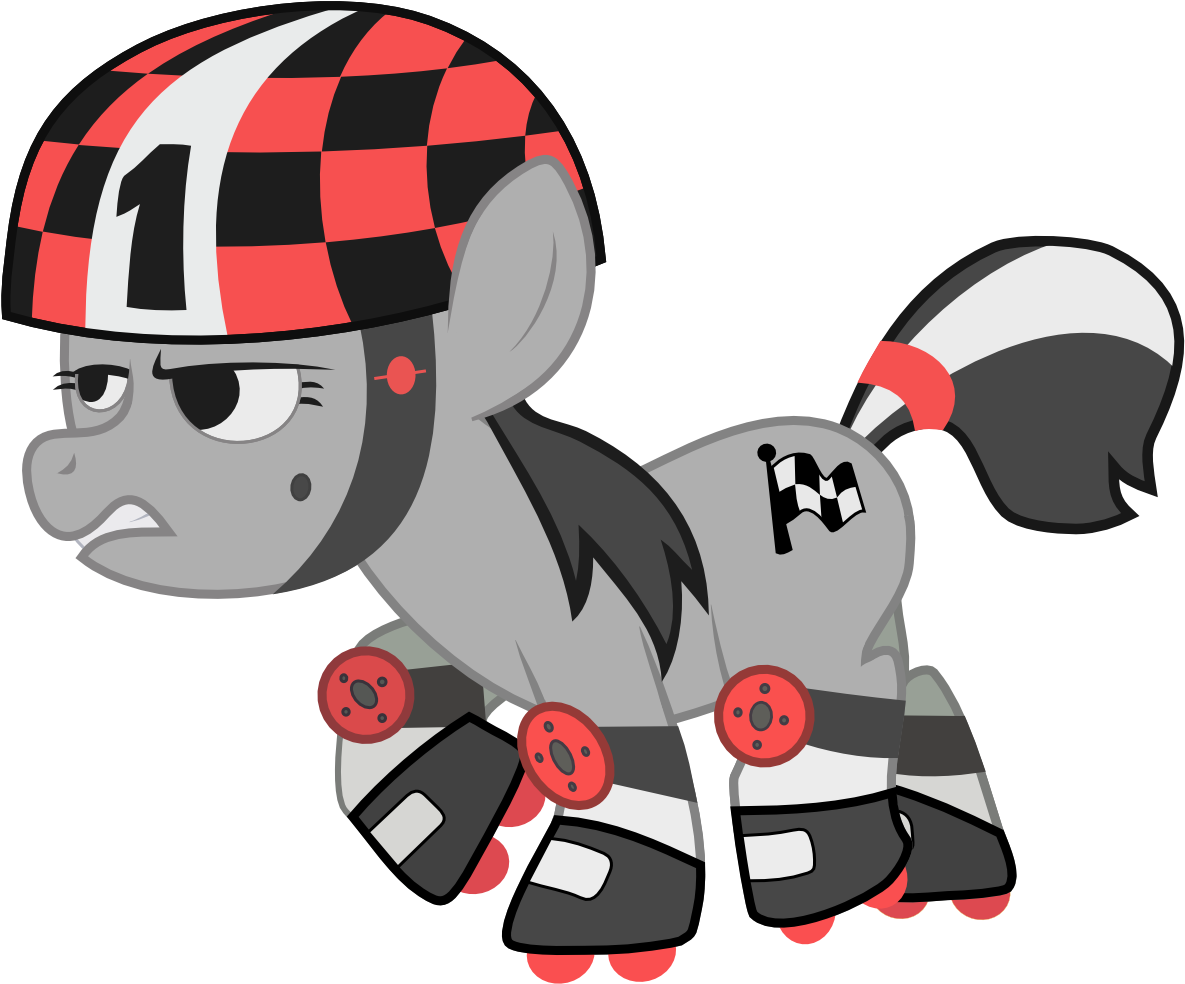 Finish Line Clipart Helmet - Roller Derby Pony (1200x1000), Png Download