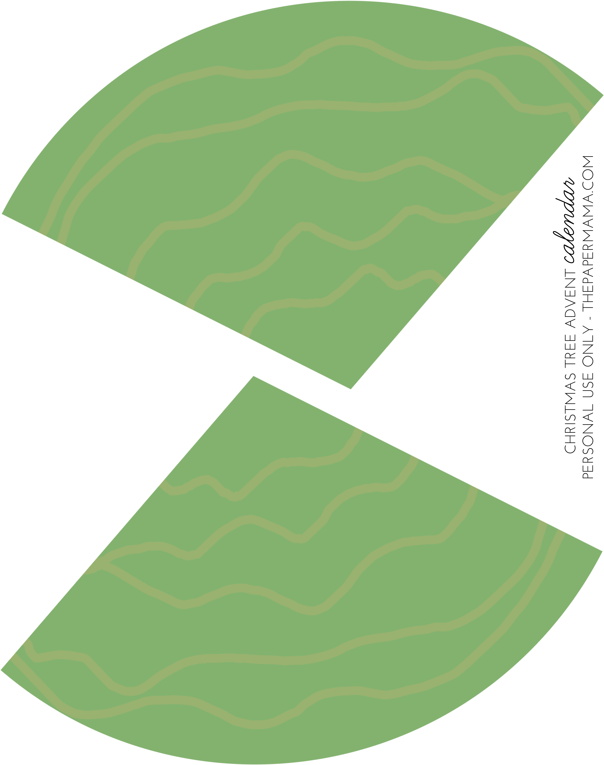 Modern Tree Advent Calendar - Diagram (2400x3000), Png Download