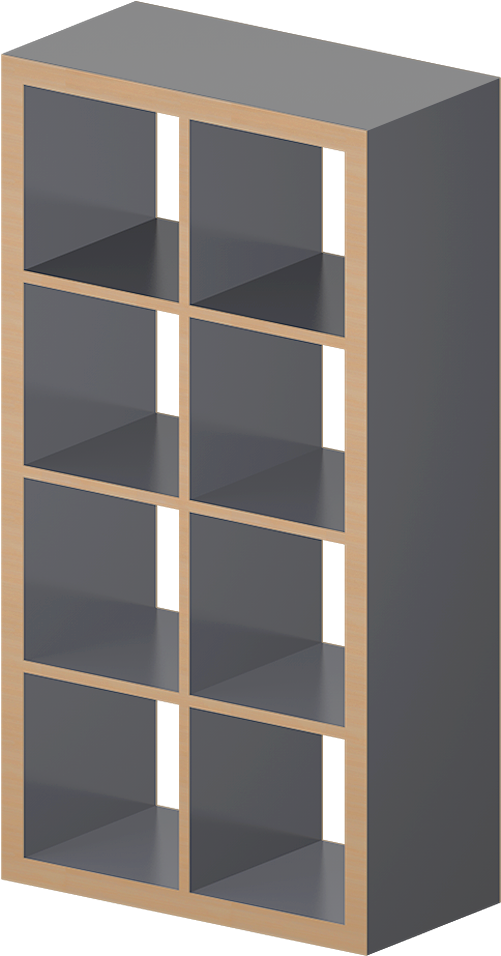 1000 X 1000 1 - Kallax Grey Wood Effect (1000x1000), Png Download