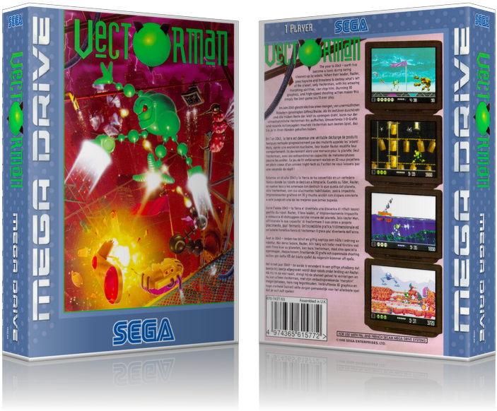 Sega Genesis Vector Man Eu Sega Megadrive Replacement - Vectorman Megadrive (800x650), Png Download