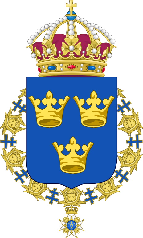 Swedish Coat Of Arms Sweden 15598 - Swedish Lesser Coat Of Arms (464x768), Png Download