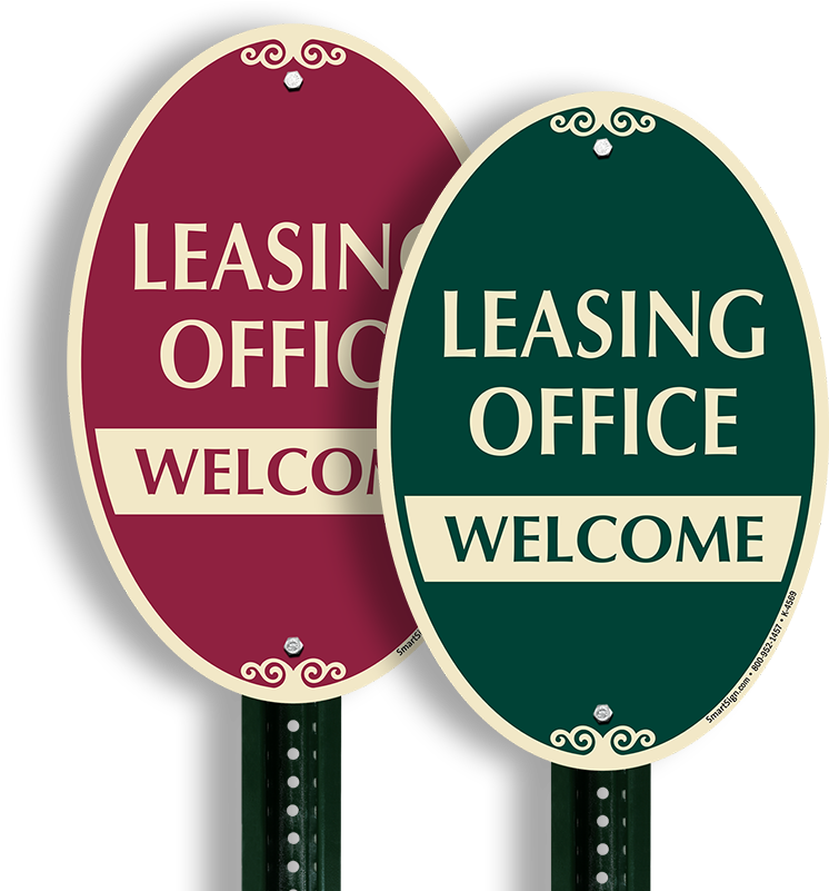 Leasing Office Welcome Sign - Sign (800x800), Png Download