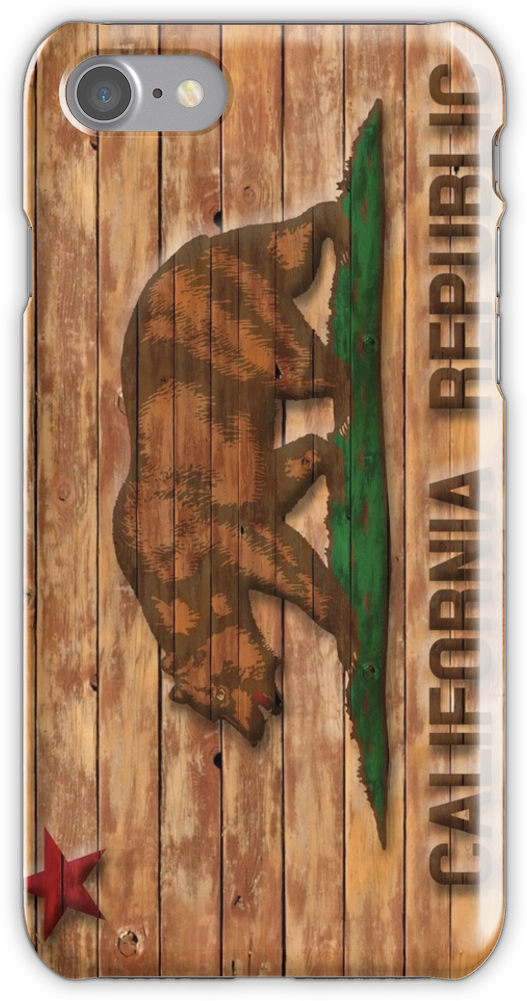 Distressed California Flag Wood Look Iphone 7 Snap - Mobile Phone Case (750x1000), Png Download
