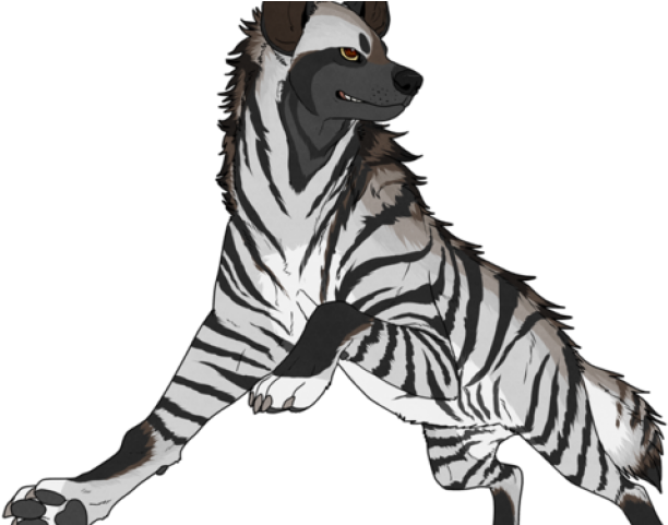 Drawn Hyena Anime - Zebra (640x480), Png Download