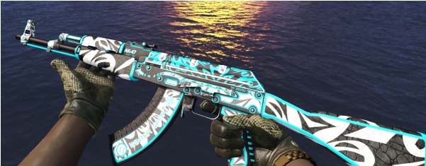 Ak Blue And White Csgo (600x600), Png Download