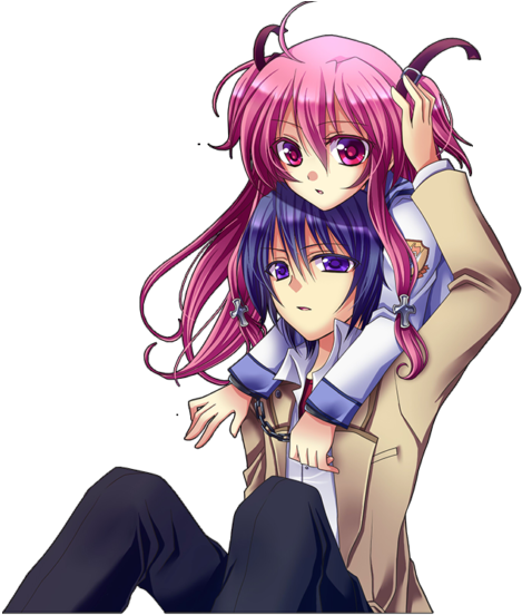 Sagb013 Yui Hinata Angel Beats Anime Car Sticker Decal - Angel Beats Yui (627x640), Png Download