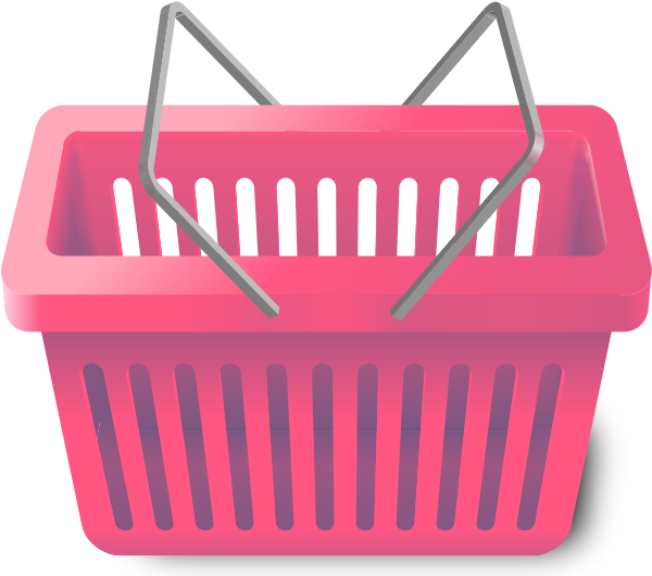 Shopping Cart Pink - Shopping Basket Png Transparent (600x530), Png Download