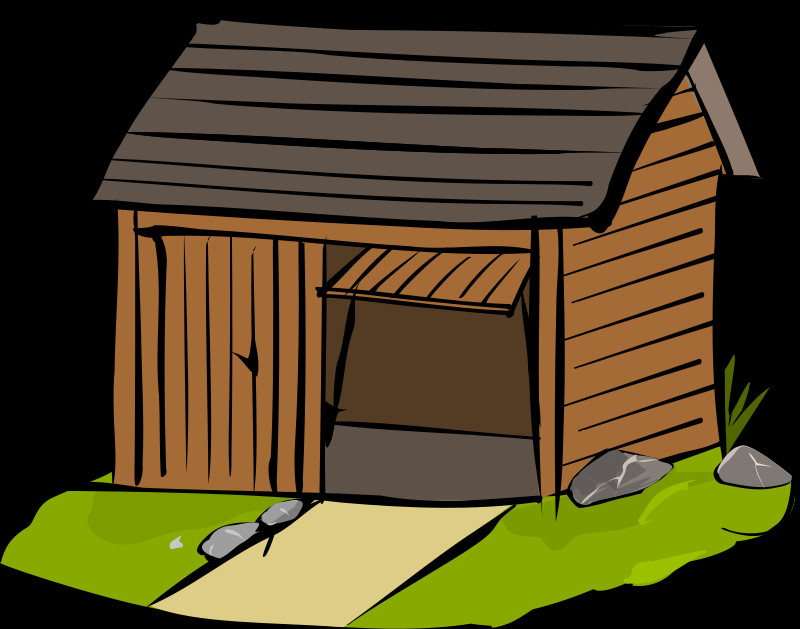 2 - Wooden House Clipart (800x629), Png Download