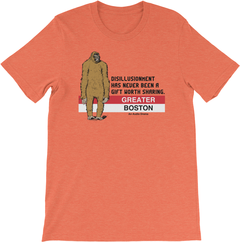 Sasquatch Color Mockup Flat Front Heather Orange - Shirt (1000x1000), Png Download