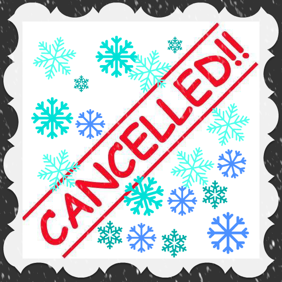 Cancelled For Snow - Cancelled (576x576), Png Download