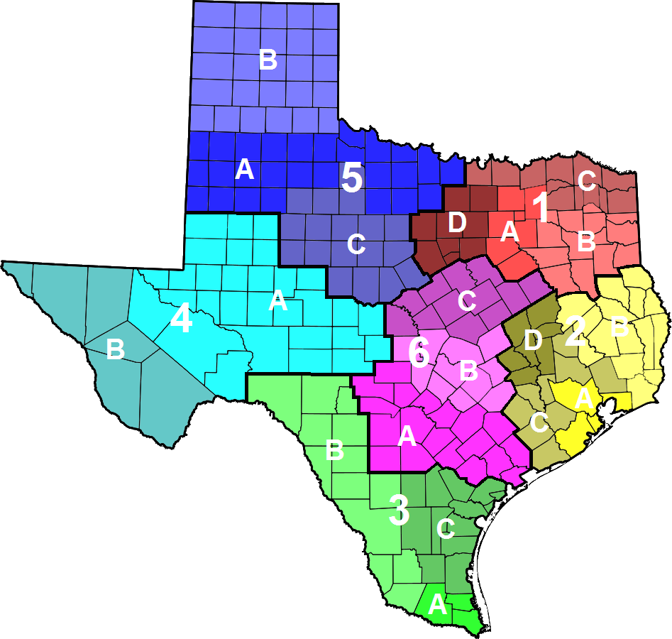 Texas Highway Patrol Divisions Map - Texas Highway Patrol Ranks (947x900), Png Download