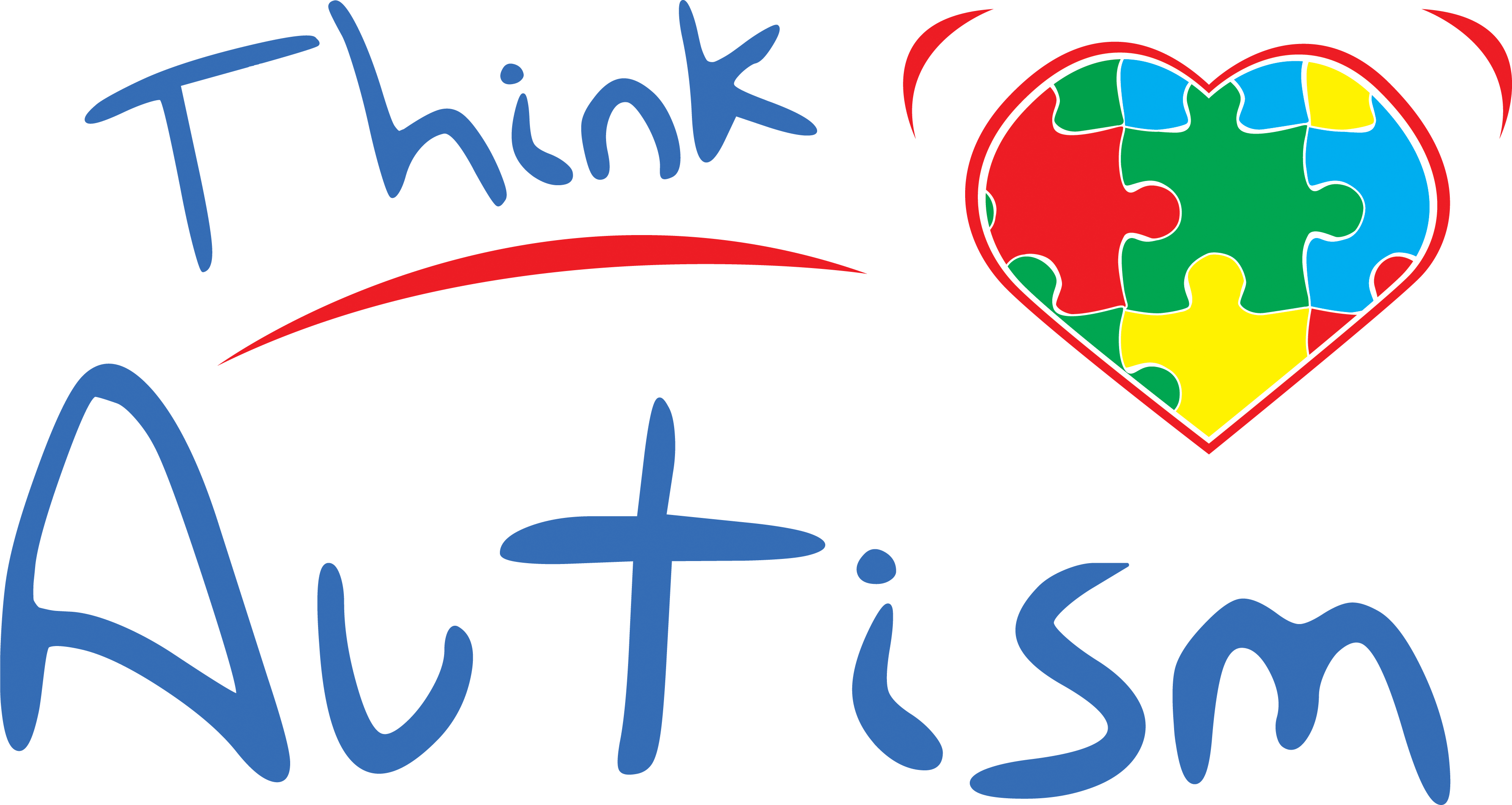 Think Autism (3575x1904), Png Download