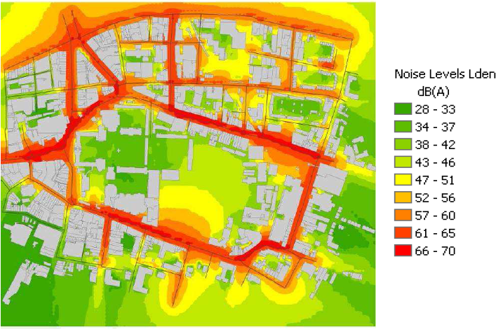 This Is The Long Term Average Noise Level For The Night - Noise Mapping (743x478), Png Download