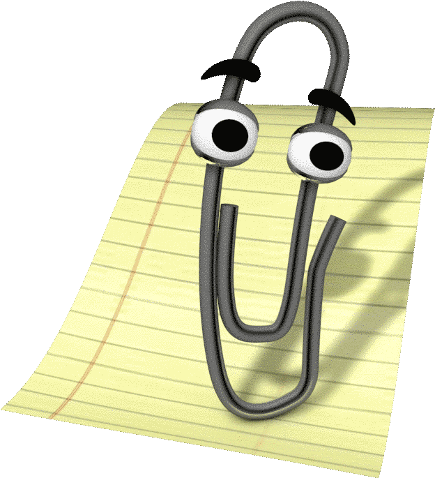 Пссс, Помочь С Выбором - Clippy The Paperclip Gif (707x707), Png Download