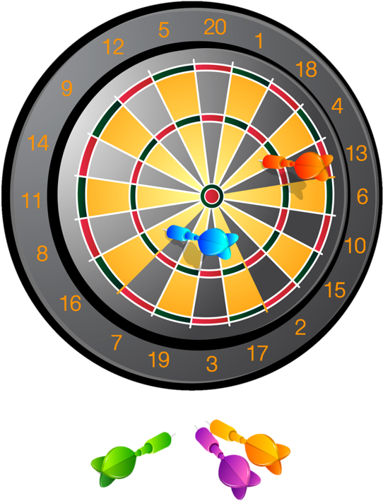 628 X 800 1 - Darts Target Vector (628x800), Png Download