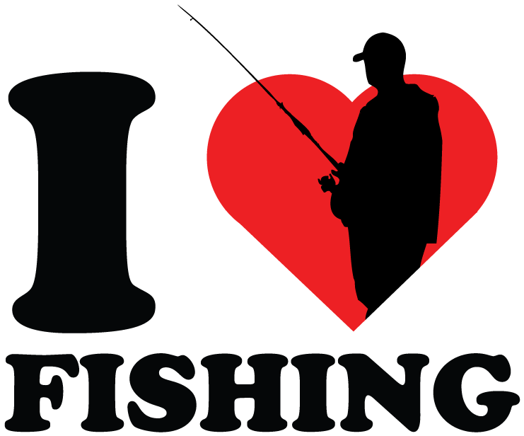 I Heart Love Fishing Fisherman Rod Reel Lure Bobber - Love (838x726), Png Download