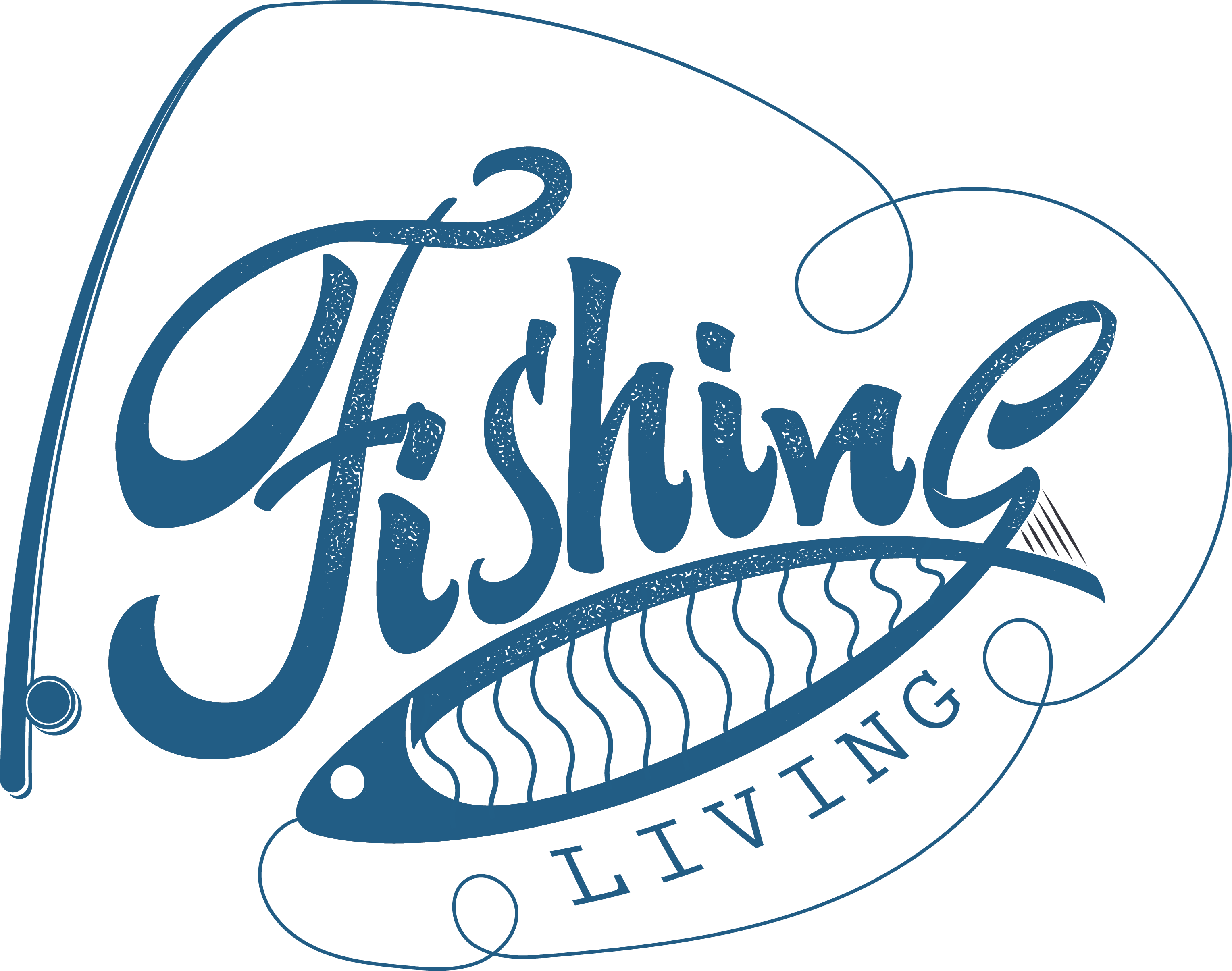 Fishing Living - Calligraphy (3056x2409), Png Download