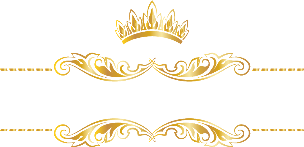 #gold #goldcrown #crown #swirls #banner #header #textline - Gold Crown With Swirls (1024x498), Png Download