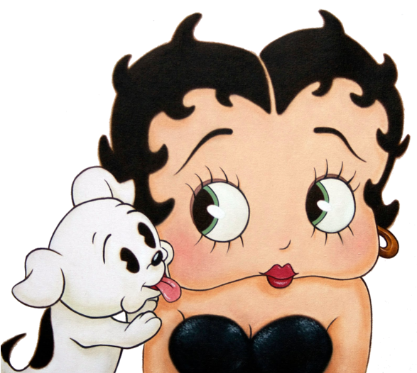 Tubes Png Betty Boop - Betty Boop Puppy (586x574), Png Download