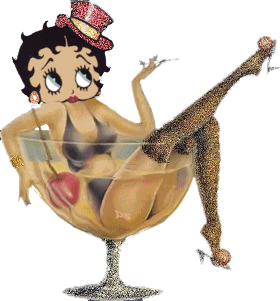 Betty Boop - Betty Boop Happy New Year Funny (559x600), Png Download