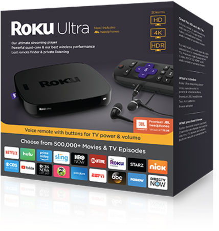 Roku Ultra With Remote - Roku Ultra Streaming Player (767x478), Png Download