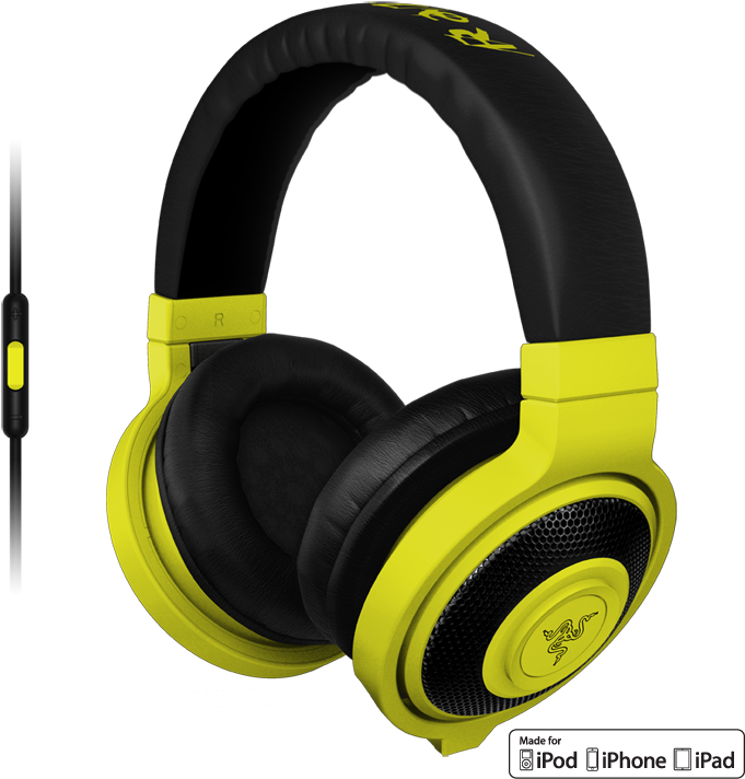 Razer Kraken Mobile Mobile Analog Music & Gaming Headset - Razer Kraken Neon Pro (800x800), Png Download