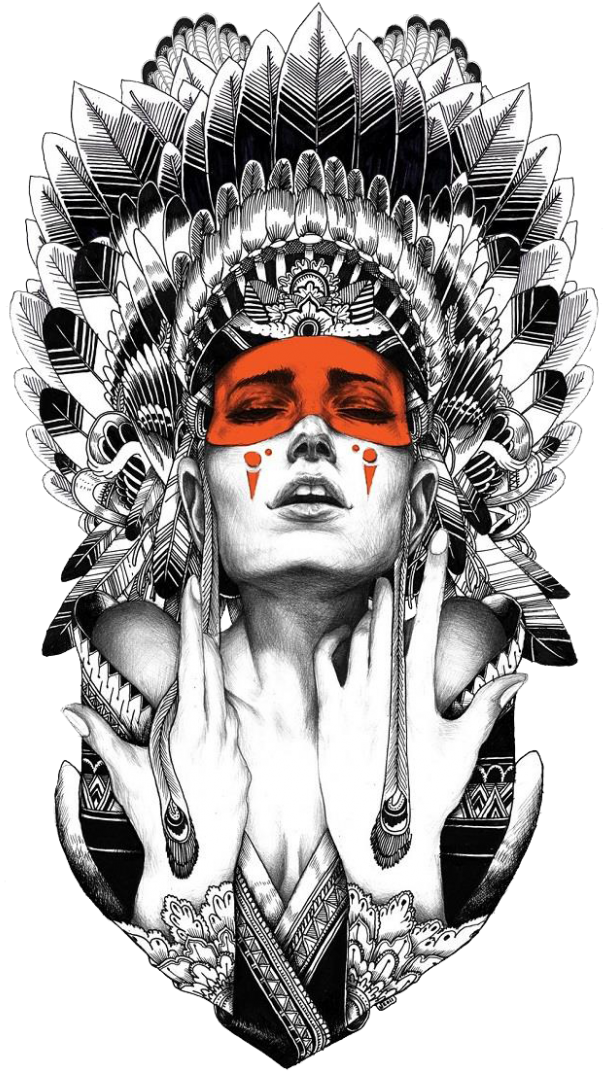 Tattoo United Black And Gray Artist Of Peoples Indigenous - India Tattoo Design (700x1186), Png Download