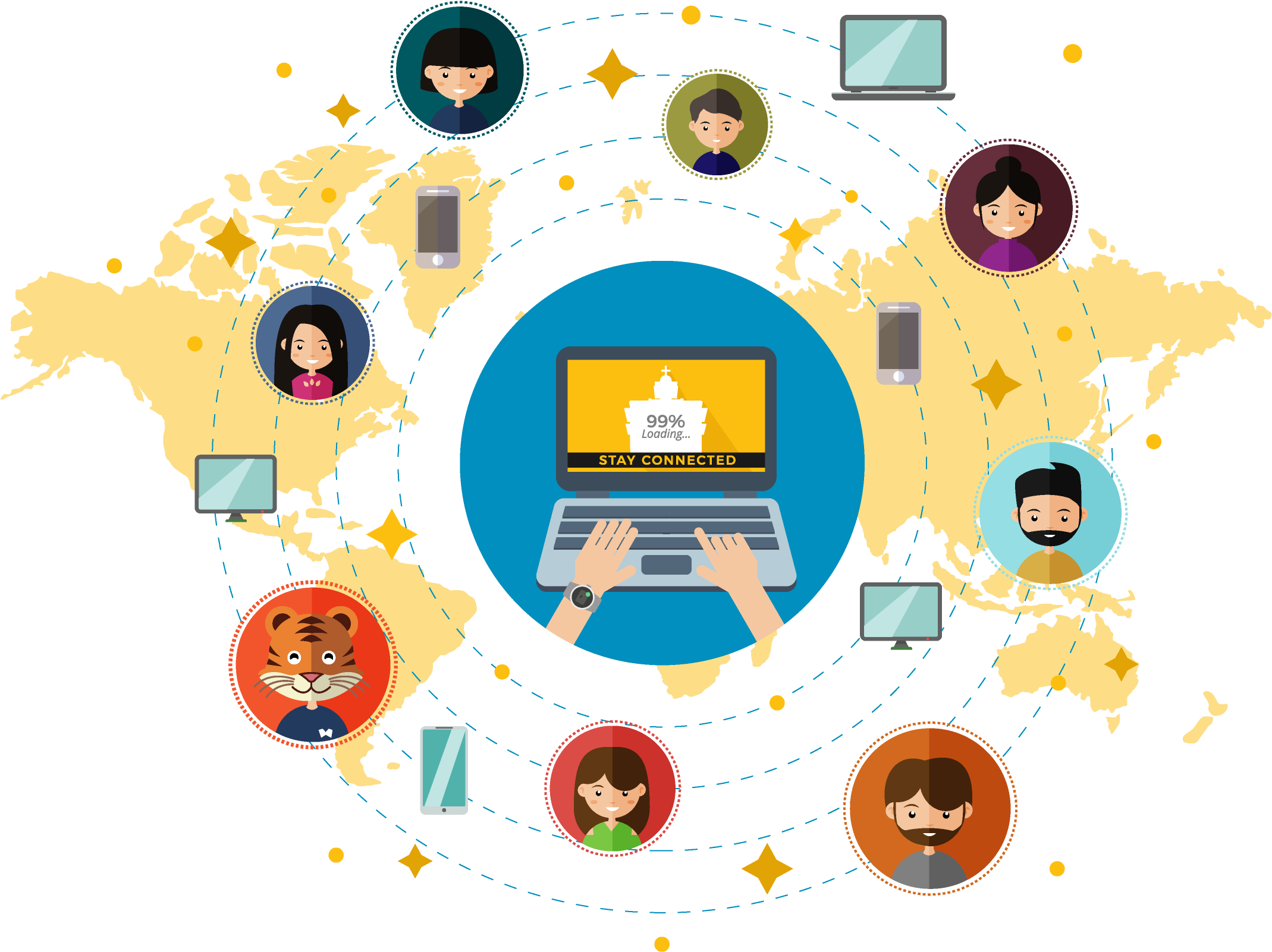 Welcome - Circle (2188x1620), Png Download