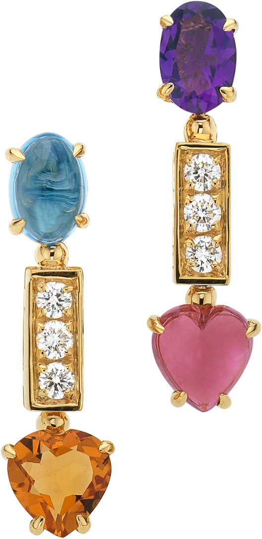 Allegra Earrings Earrings Yellow Gold Yellow - Bvlgari Allegra Collection (1800x1405), Png Download