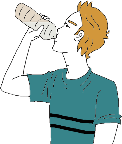 Water Bottle Dream Meaning - Her Water Bottle Cartoon (600x600), Png Download
