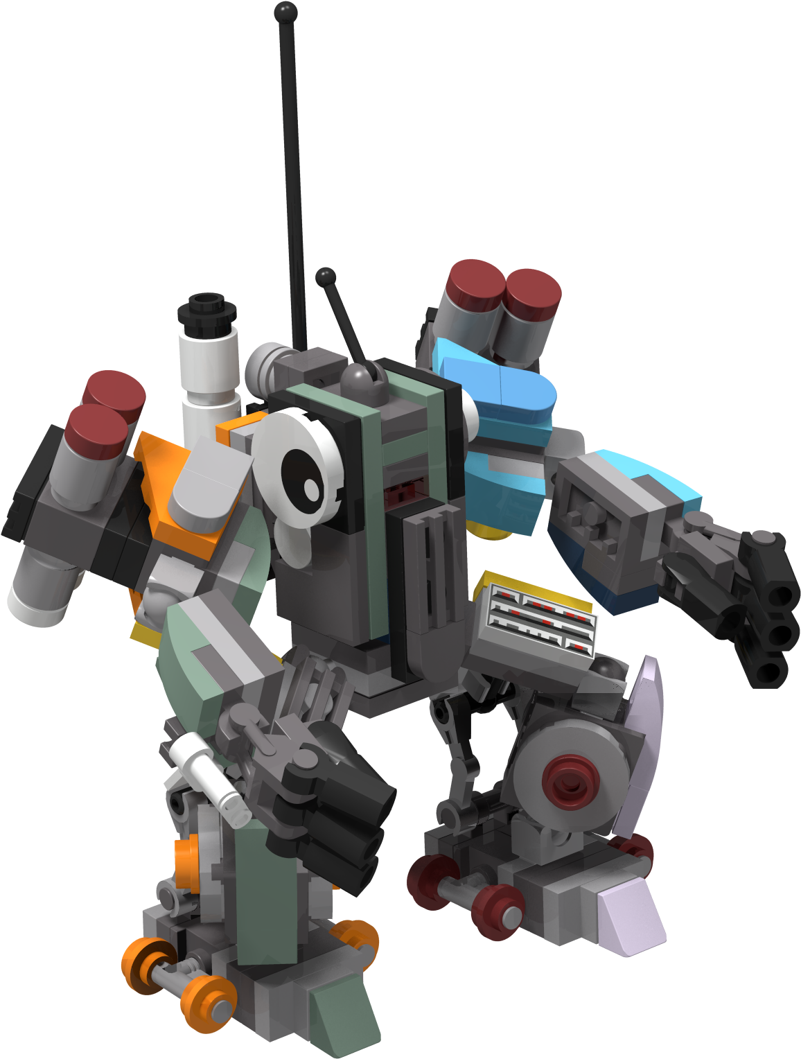 Moca Small Heavy Mech Build Designed In Ldd And Rendered - Mecha (1536x2048), Png Download