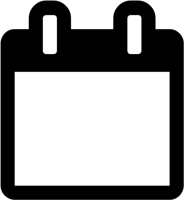 Calendar Icon 2svg Wikimedia Commons - Calendar Icon Black Png (742x768), Png Download