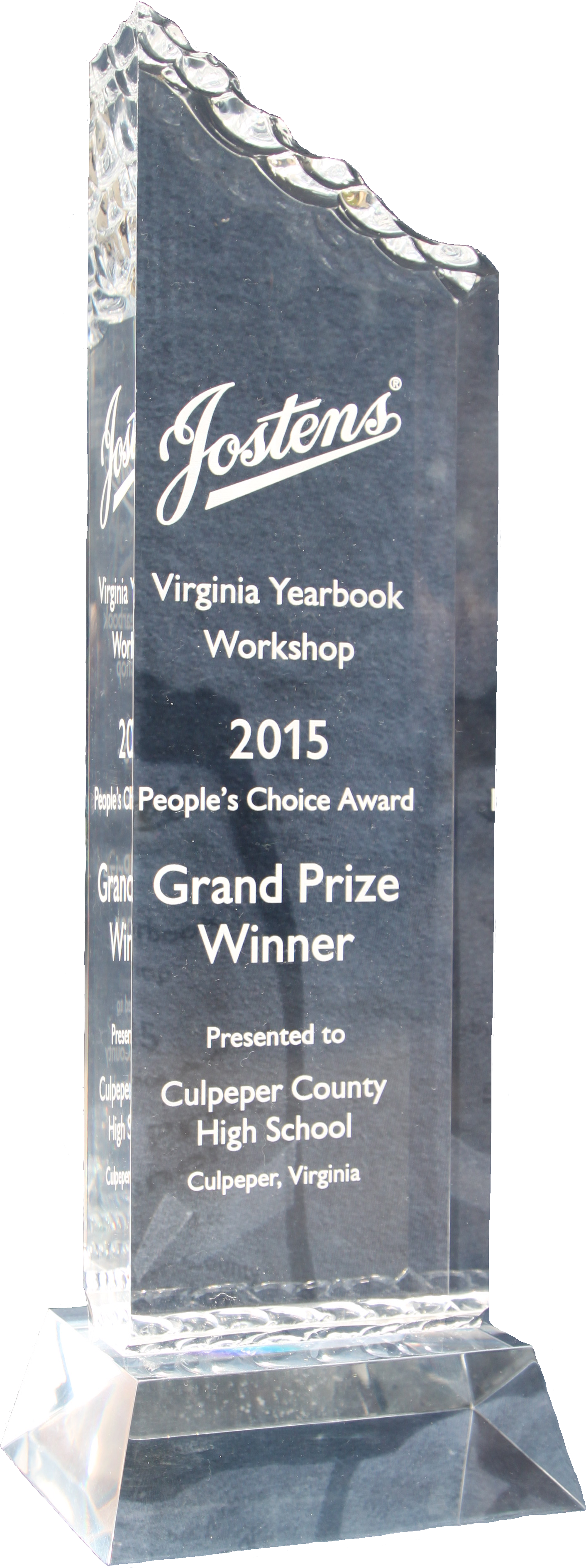 In 2014, We Implemented A New Award Called The People's - Jostens (1639x4053), Png Download