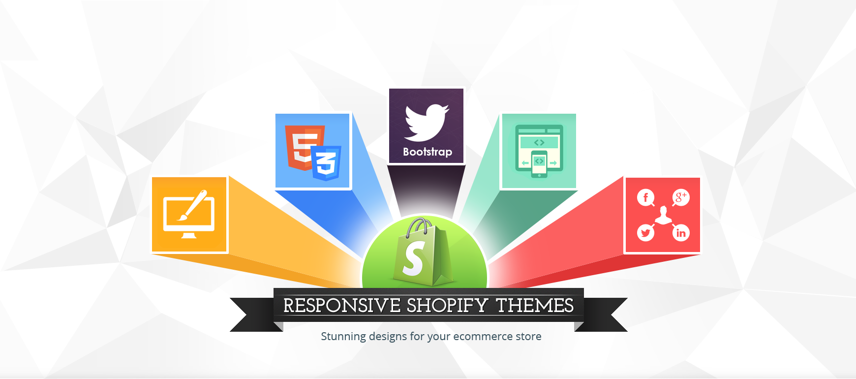 Responsive Shopify Themes By Designshopify - Shopify (1740x770), Png Download