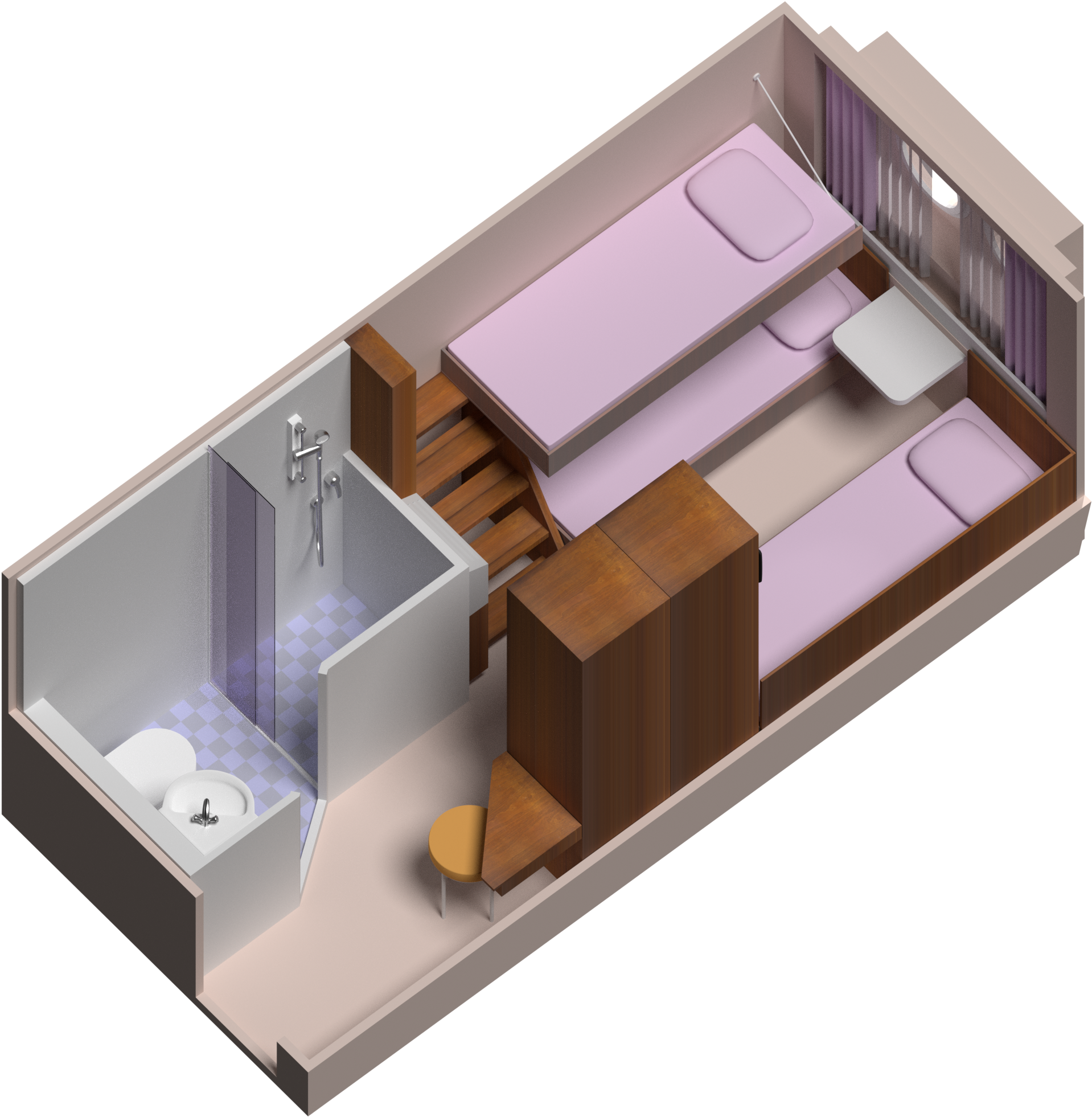 Cabine Triple Photo Provisoire - Architecture (2000x2000), Png Download