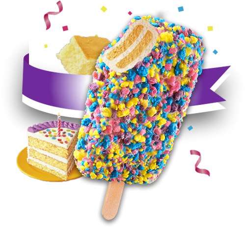 Picture Of Good Humor- Birthday Cake 24ct - Good Humor Birthday Cake Ice Cream Bars (620x511), Png Download