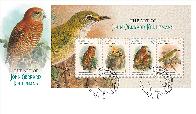 First Day Art Of John Gerrard Keulemans Minisheet Cover (800x600), Png Download