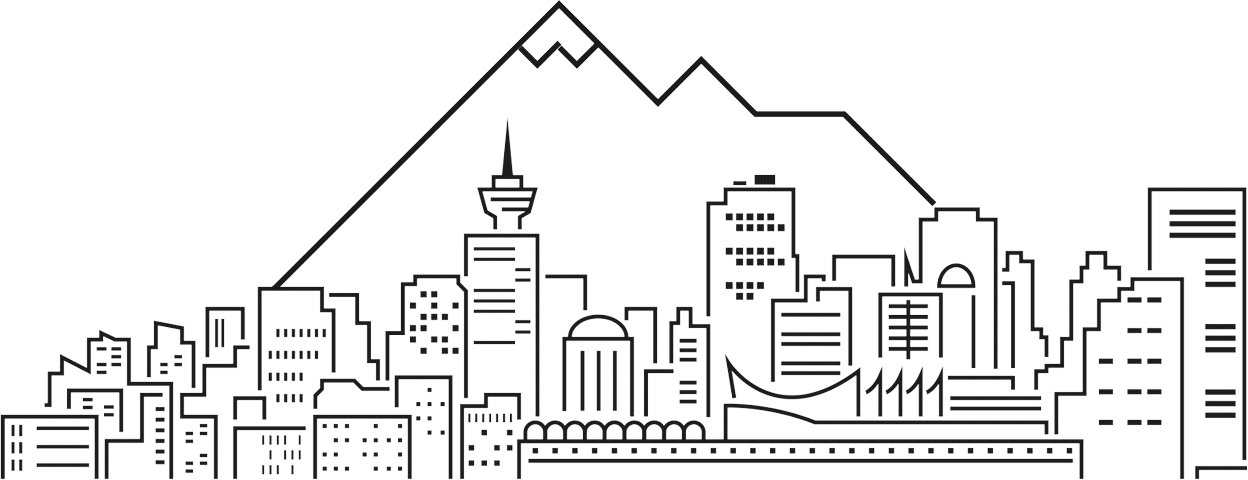 Vancouver Illustration - Line Art (1248x480), Png Download