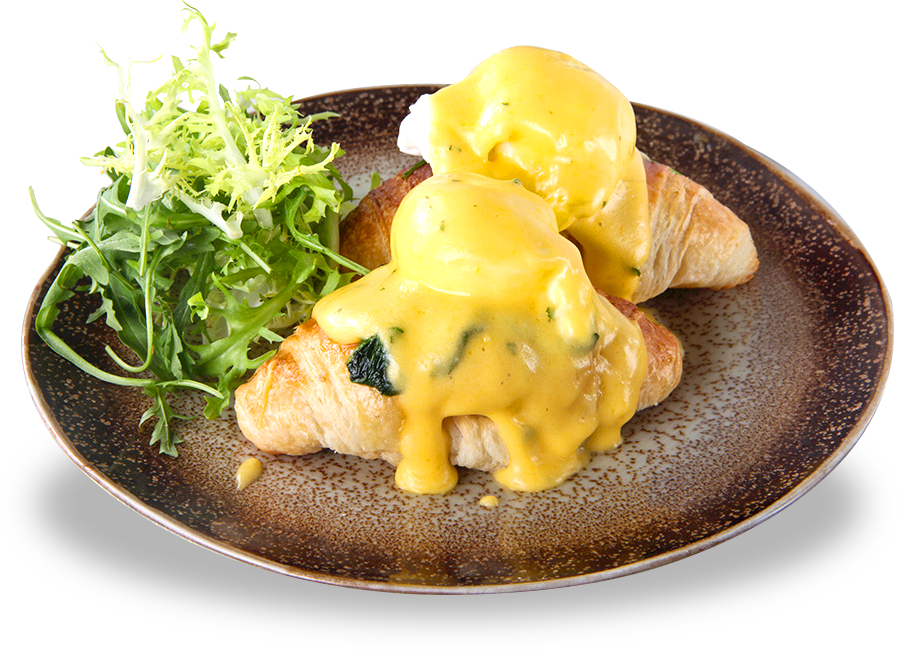 It's, Obviously, The Unique Food Culture Of Café Mara - Eggs Benedict (899x653), Png Download