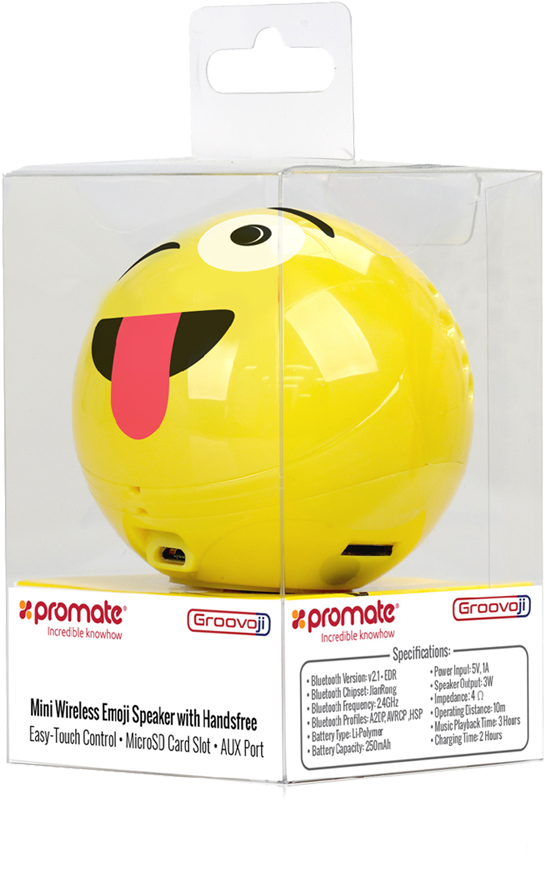Promate Groovoji Cool Emoji - Smiley (1000x1000), Png Download
