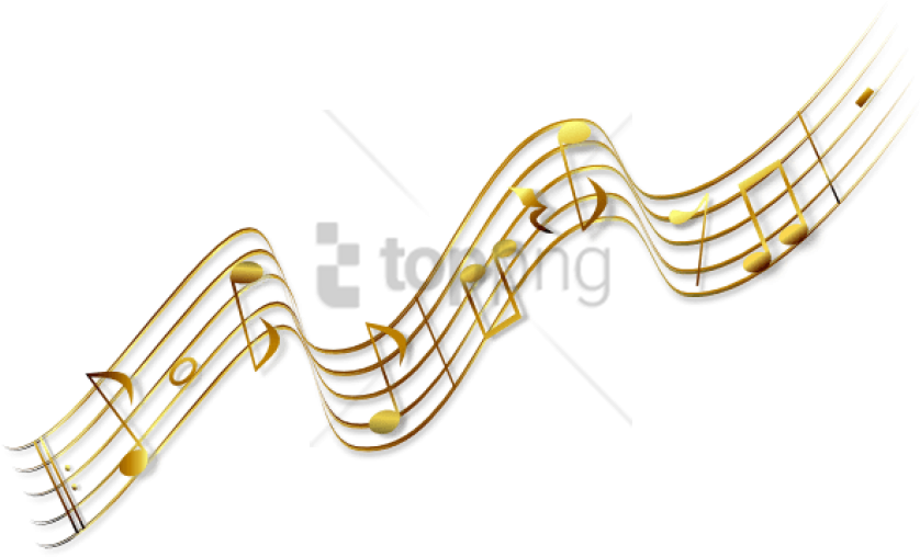 Free Png Music Notes Png Clipart Png Image With Transparent - Music Notes Gold Png (850x510), Png Download