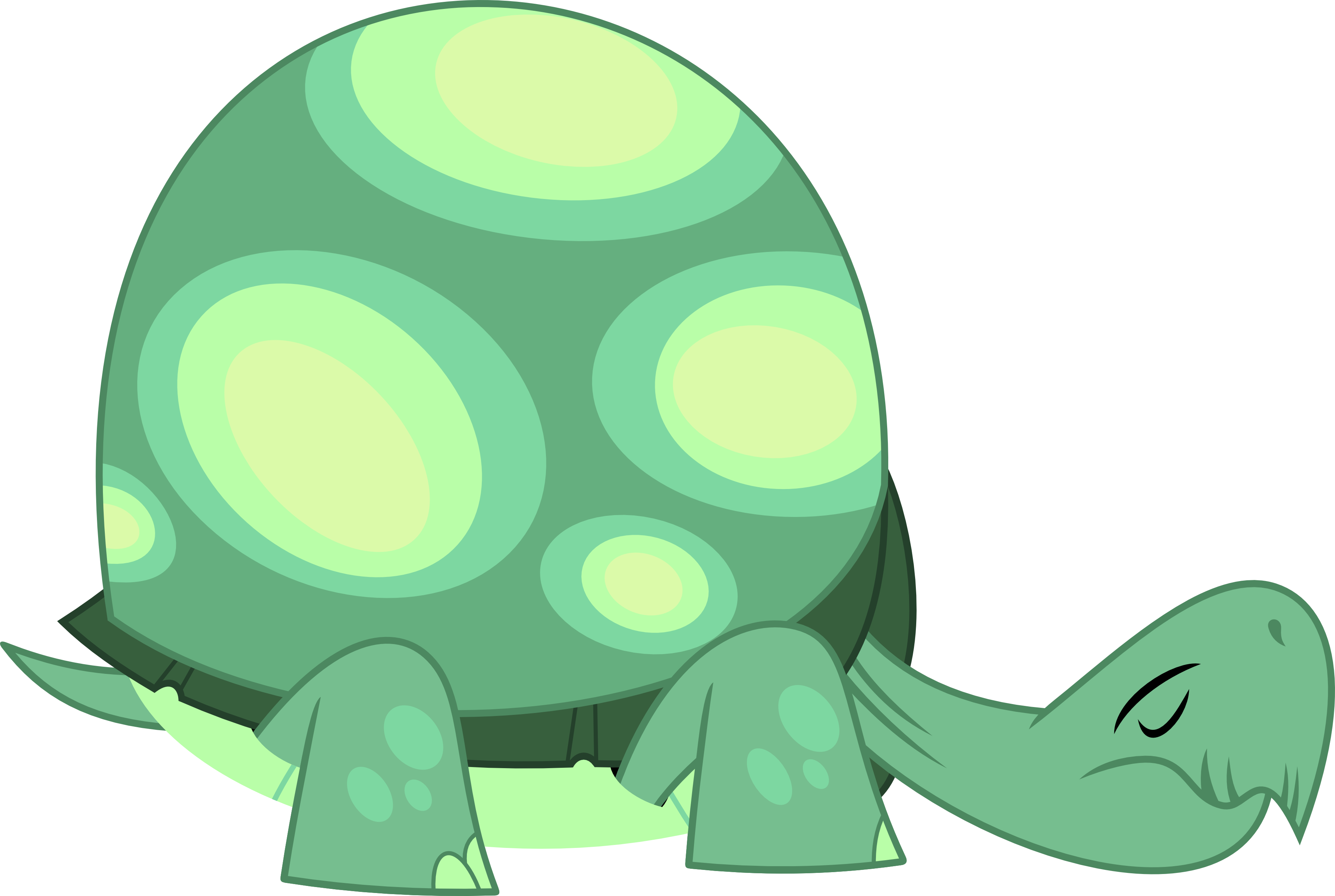 Tired Clipart Tortoise - Rainbow Outline (3580x2404), Png Download