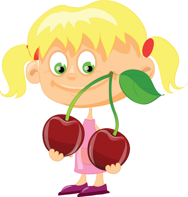 Дети Едят Фрукты Рисунок (600x630), Png Download