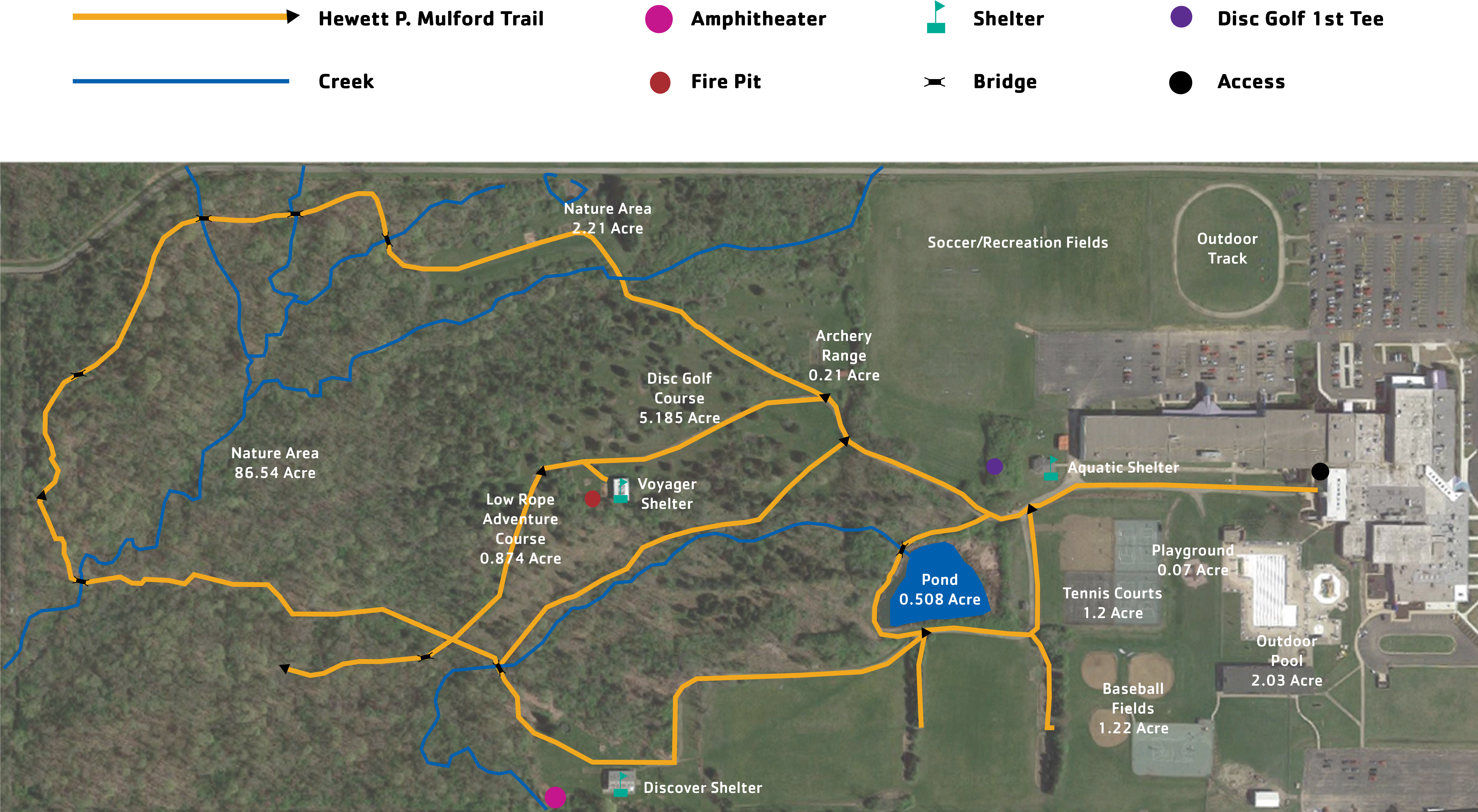 Map Of The Nature Trail - Map (8100x4800), Png Download