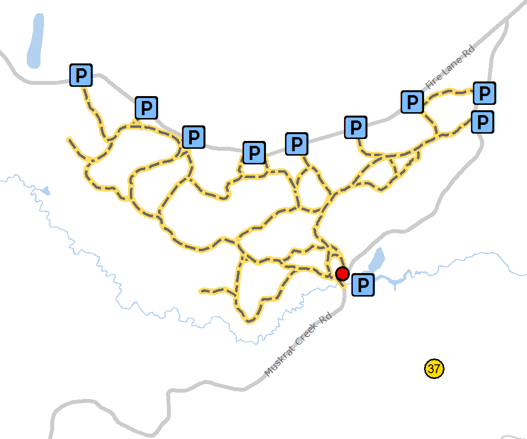 Muskrat Creek Trail - Map (1080x900), Png Download
